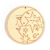 Imagine 1/2 - Figurină din lemn, atârnabilă, modelată cu laser - Ornament pentru brad,  Lună