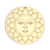Imagine 1/2 - Siluetă din lemn, atârnabilă, modelată cu laser - Ornament pentru brad, Soare