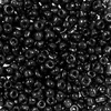 Mărgele rocailles, culoare solidă, 2 mm - negru