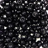 Mărgele rocailles, culoare solidă, 4 mm - negru