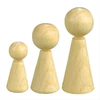 Corp de păpușă din lemn cu cap - 1,5x3,6 cm, 1 păpușă în formă de con
