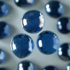 Pietricele de sticla, 18-20 mm, 100 g - irizate, albastre