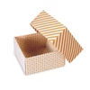 Hârtie origami, cu model - 80 g, 60 coli, 15x15 cm - cu dungi, crem