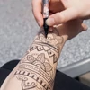 Marker pentru tatuaje, Tattoo pen, 0,5-3 mm - albastru