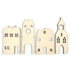 Figurine din lemn la pachet - seria Case mari, 4 buc