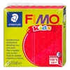 FIMO Kids Plastilină care se întărește la coacere , 42 g - roșu cu sclipici (8030-212)