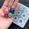 Formă din silicon pentru rășină sintetică - sfere, 6 dimensiuni