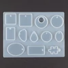 Matriță   de turnare si presare silicon pentru rasina sintetică, Fimo - pandantive plate, 12 tipuri