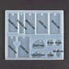 Matriță de turnare și presare din silicon pentru rășină sintetică, Fimo - pandantive plate, matrițe, 13 tipuri