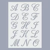 Șablon, 15x20 cm, 2 coli/pachet - Litere de caligrafie ABC, 30 mm