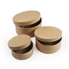 Set cutie de  hârtie mache - rotundă, 3 buc