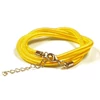 Colier din mătase cu armătură, 4 mm - galben