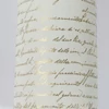 Hârtie de decoupage Tassotti - scris de mână, auriu
