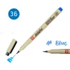 Imagine 1/6 - Marker tip pensulă Sakura Pigma Brush  - blue