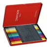 Caran d'Ache Fibralo Brush Pen markere tip pensulă  în set  - 15 buc, în cutie metalică
