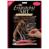 Set tablou gravură cu stilou gravură , 20x25 cm - Urși Grizzly, cupru