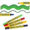 Marker textil cu capete duble Deka TwinPen - 64 verde