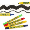 Marker textil cu capete duble Deka TwinPen - 90 negru