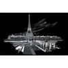 Set tablou gravură cu stilou gravură , 29x39 cm - Turnul Eiffel, argintiu