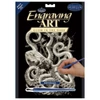 Set tablou gravură cu stilou gravură 20x25 cm - Octopus, strălucire în întuneric