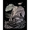 Set tablou gravură cu stilou gravură , 20x25 cm - Pegasus, holografic