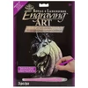 Set tablou gravură cu stilou gravură , 20x25 cm - Unicorn, hholograficic