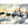 Set de colorat după numere, culori acrilice+pensulă, 29x39 cm - Avion de lupta