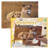 Set de colorat după numere, culori acrilice+pensulă, 29x39 cm - Leu african