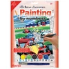 Set de colorat după numere, culori acrilice+pensulă, 22x30 cm - Cursa de masini