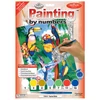 Set de colorat după numere, culori acrilice+pensulă, 22x30 cm - pasari exotice