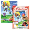 Set de colorat după numere, culori acrilice+pensulă, 22x30 cm - Balon cu aer cald