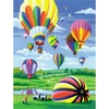 Set de colorat după numere, culori acrilice+pensulă, 22x30 cm - Balon cu aer cald