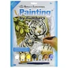 Set de colorat după numere, culori acrilice+pensulă, 22x30 cm - Tiger