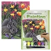 Set de colorat după numere, culori acrilice+pensulă, 22x30 cm - Iepurasi de primavara