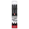 Markere  Sakura Pigma Calligrapher în set, 3 buc - negru