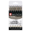 Sakura Pigma Micron stilou pentru desen tehnic în set - 6+1 buc