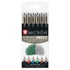 Sakura Pigma Micron 01 stilou pentru desen tehnic în set - 6 buc, Culori de bază