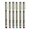 Sakura Pigma Micron 01 stilou pentru desen tehnic în set - 6 buc, Culori de bază