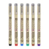 Sakura Pigma Micron 05 stilou pentru desen tehnic în set - 6 buc, Culori de bază