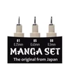 Sakura Pigma Micron stilou pentru desen tehnic în set - 3 buc, Manga set (01-05-08)