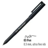 Sakura Pigma Sensei 03 liner, negru - 0,3 mm