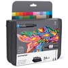 Set markere cu alcool cu două vârfuri - 24+1 buc, arts and illustration wallet