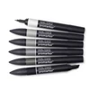 Set markere cu alcool cu două vârfuri - 6 buc, neutral tones