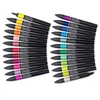 Set markere cu alcool cu două vârfuri ProMarker- 24+1 buc, student set