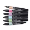 Set markere tip pensulă cu alcool cu două vârfuri Promarker Brush - 6 buc, pastel tones
