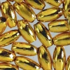 Imagine 1/2 - Mărgele în formă de boabe de ovăz, 4x8 mm - auriu