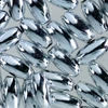 Imagine 1/2 - Mărgele în formă de boabe de ovăz, 4x8 mm - argintiu