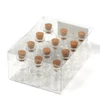 Set fiole de sticlă cu dop de plută - mini, 2,2x2,5 cm