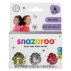 Snazaroo Bio Glitter Chunky Set paiete cu gel de fixare 