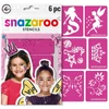 Imagine 2/3 - Șablon de pictură pe față Snazaroo, 6 modele - Fantasy, pentru fete